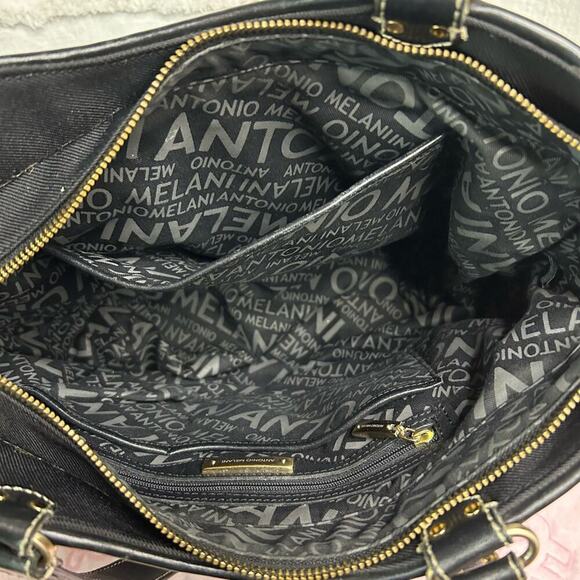˚₊‧꒰ა ☆ ໒꒱ ‧₊˚ ANTONIO MELANI Tote Handbag  Large Black (AA1-G) - Picture 2 of 11